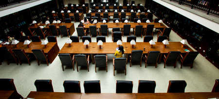 student at the libraryのeditorial素材