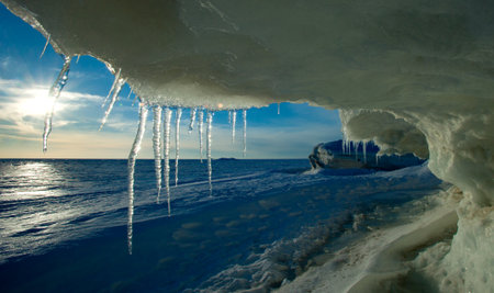 Ice Columnsの写真素材