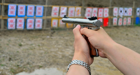 Woman Shooter at the Shooting Range