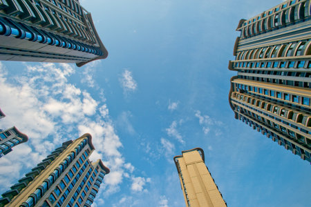 Modern business buildingsの写真素材