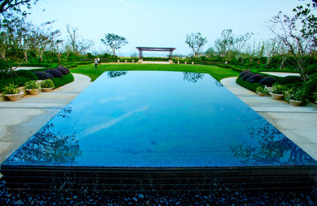 Swimming pool at Hotelsのeditorial素材