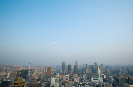 aerial view Chengdu city