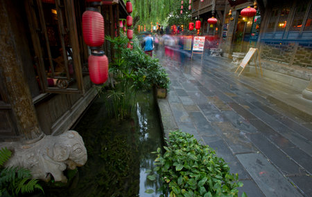 Jinli Ancient Street and width alley is one of the most famous tourism in chengdu old street &#12290;CHENGDU,CHINAのeditorial素材