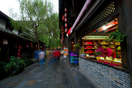 Jinli Ancient Street and width alley is one of the most famous tourism in chengdu old street &#12290;CHENGDU,CHINAのeditorial素材