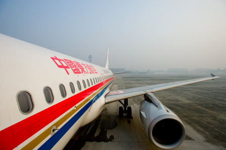 Commercial aircraft engineのeditorial素材