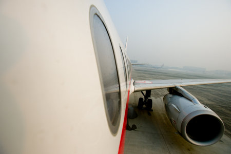 Commercial aircraft engineのeditorial素材