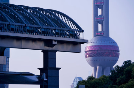 Shanghai landmark-Oriental Pearl Towerのeditorial素材
