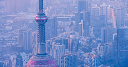 Shanghai landmark-Oriental Pearl Towerのeditorial素材