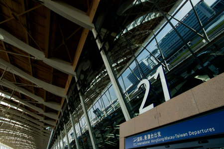 departure gate in the airport, shot in asiaのeditorial素材