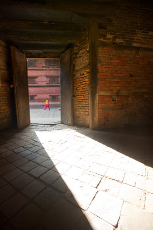 Old Royal Palace, Durbar Square in Kathmandu, Nepalのeditorial素材