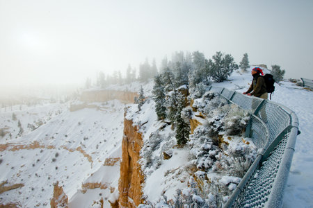 Look out on the Bryce canyonの写真素材