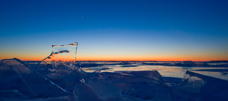 ice and sunの写真素材