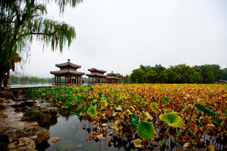 Chengde,  Beautiful autumn scenery in China.の写真素材