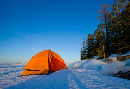 Sunrise on Lake Huronの写真素材