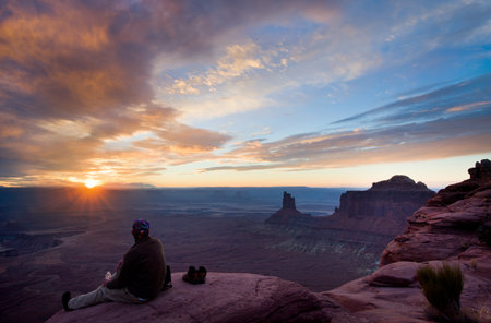 Sunrise in Grand Canyonの写真素材