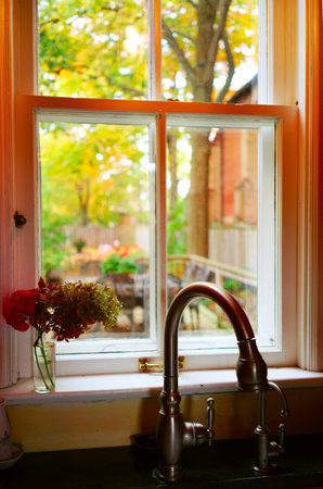 kitchen windowの写真素材