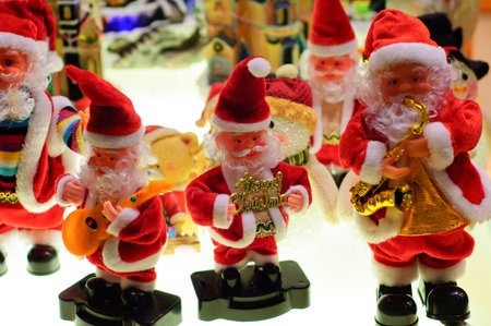 Kuala Lumpur, Malaysia - December 03, 2011 : The santa Clause toy being display at one of the shop...