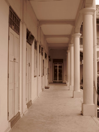 Muar, Johor, Malaysia, December 23, 2012 - the corridor of a local primary school				のeditorial素材