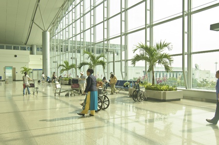 Shenzhen, China, November 5, 2012 - The internal view of Shenzhen International Airportのeditorial素材