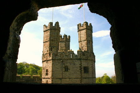 Caernarfon Castle Towers の写真素材