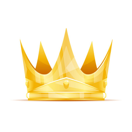 Golden queen crown with sharp edgesのイラスト素材