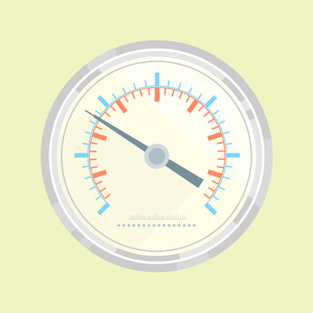 Simple manometer without numbers, flat style illustrationのイラスト素材