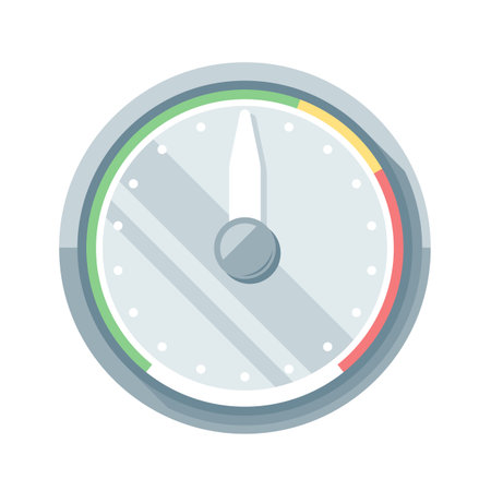 Simple speedometer without numbers, flat style illustrationのイラスト素材