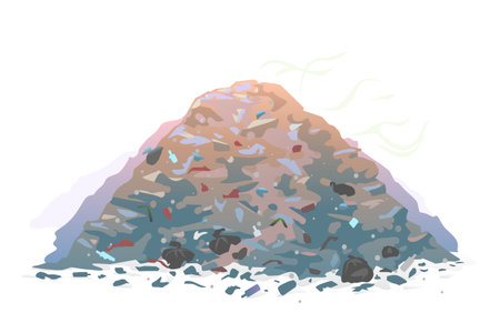 Garage dump illustrationのイラスト素材