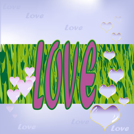 Postcard of Loveのイラスト素材