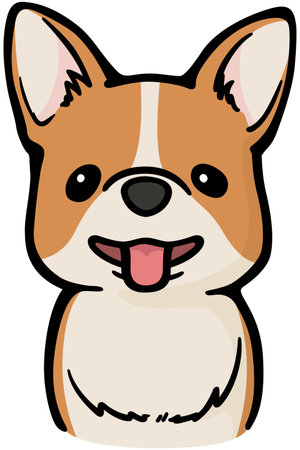 Welsh Corgi (dog)のイラスト素材