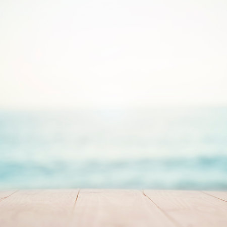 Blurry beach backgroundの写真素材