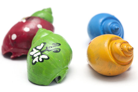 painted shells の写真素材