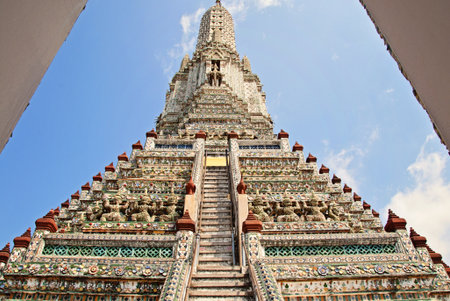 Wat Arun Temple, Bangkok, Thailandの写真素材