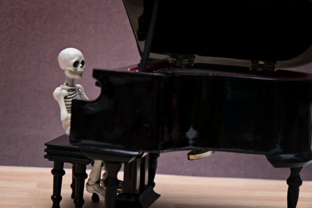 skeleton piano sessionの写真素材
