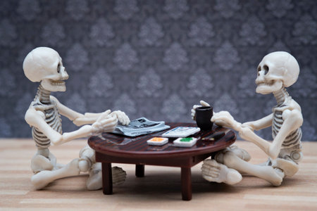 skeletons mealの写真素材