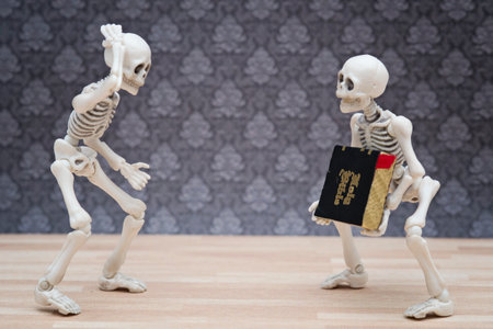 skeletons and heavy bibleの写真素材