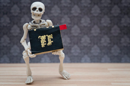 skeleton and heavy bibleの写真素材