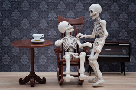 skeleton talkの写真素材