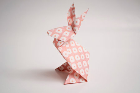 Origami rabbitの写真素材