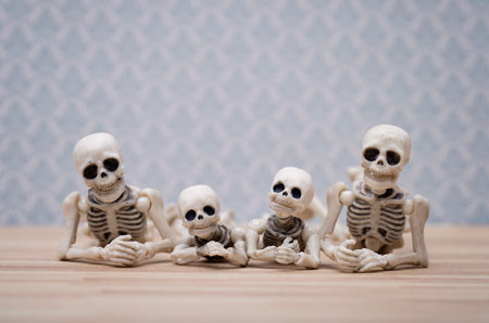 Skeleton family portraitの写真素材