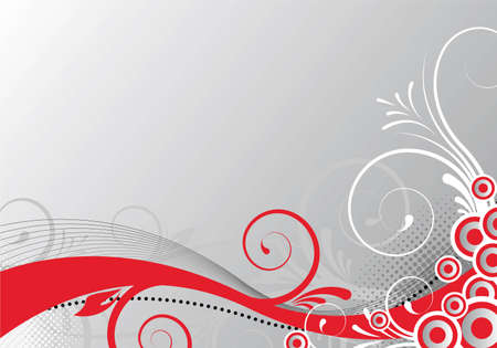 red floral background designのイラスト素材