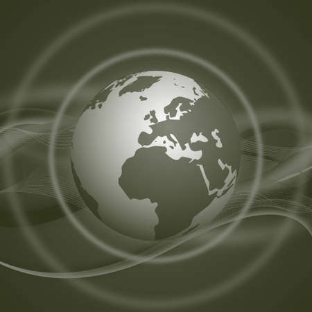 abstract illustration with globe for designの写真素材