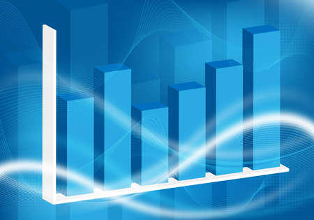 abstract blue background with graph / statsの写真素材