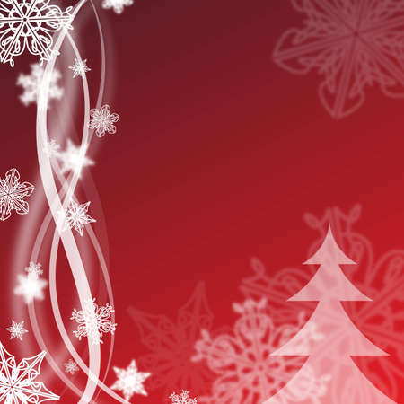 red abstract christmas background design with snowflakesの写真素材