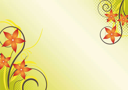 abstract floral background design with green colorsの写真素材