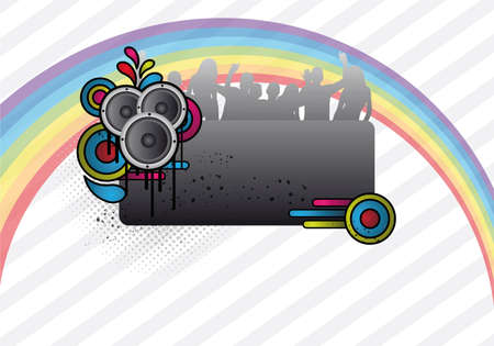 abstract party background with retro styleの写真素材