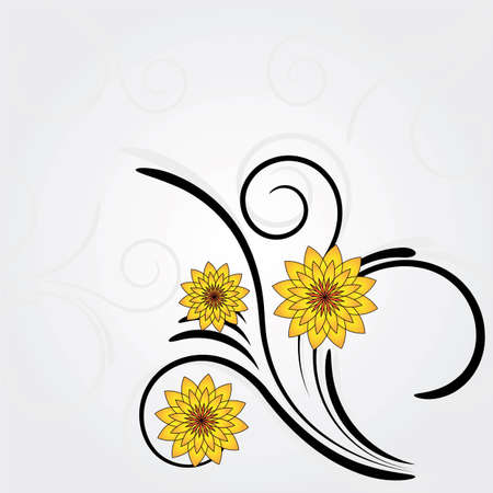 abstract floral design element for designの写真素材