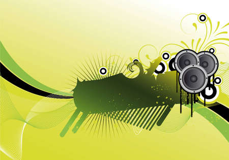 green abstract party background with ornaments for designの写真素材