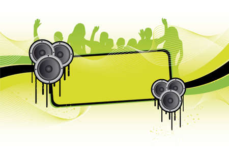 green party background with peopleの写真素材