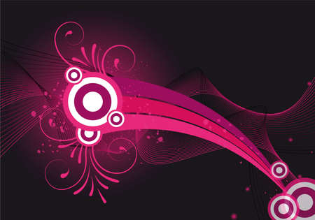 pink abstract background design with ornamentsの写真素材